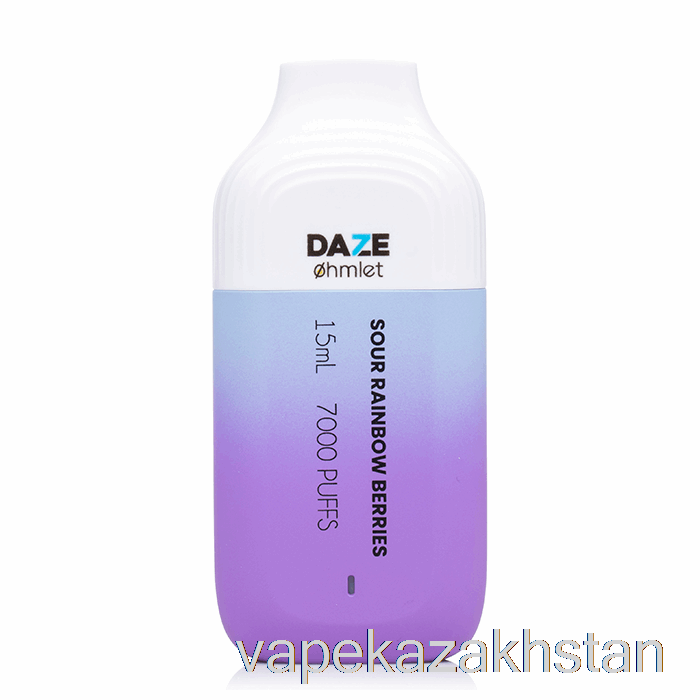 Vape Disposable 7 Daze OHMLET 7000 0% Zero Nicotine Disposable Sour Rainbow Berries
